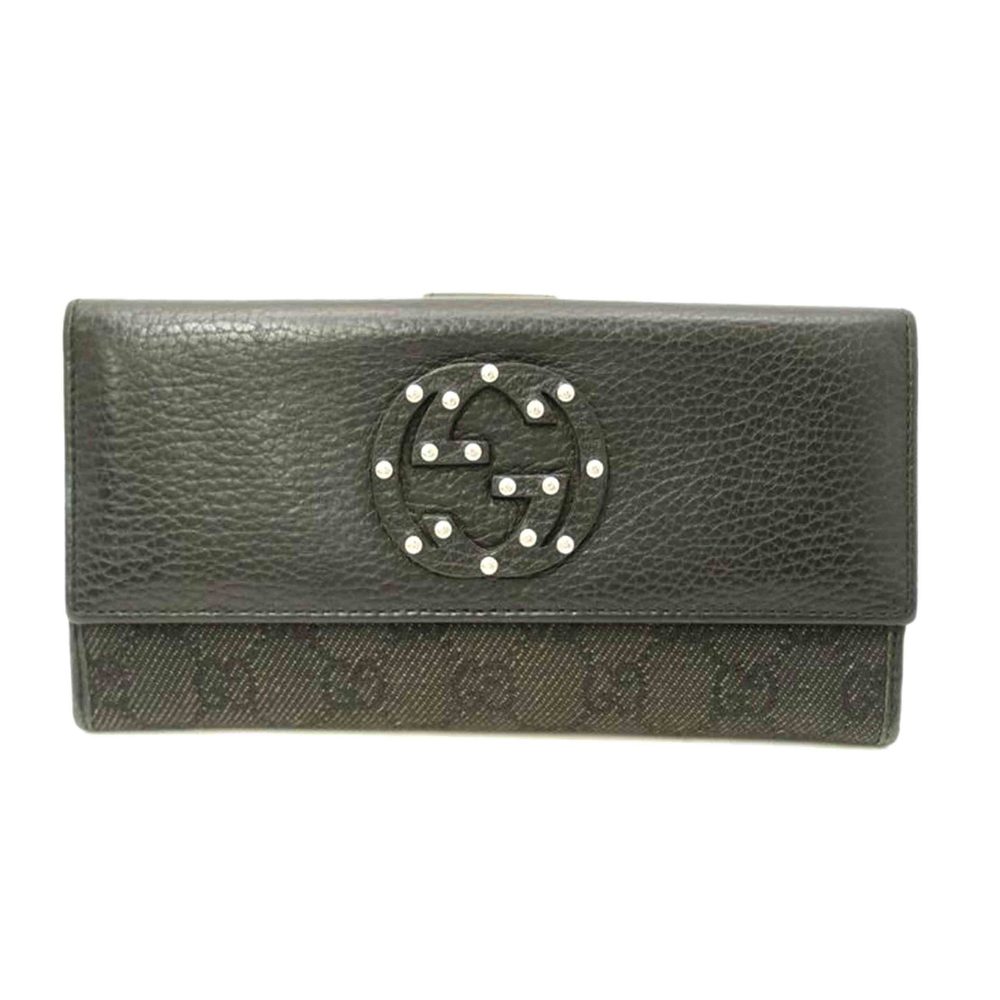 Gucci Interlocking G W Hook Long Wallet Black - image 1